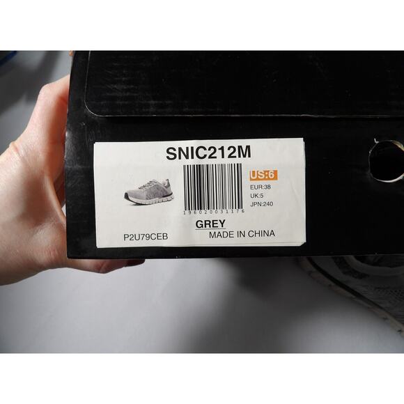 NortiV8 Mens Sz 6 Composite Toe Work Shoe SNIC21 Grey Lightweight Slip Resistant - Picture 9 of 10